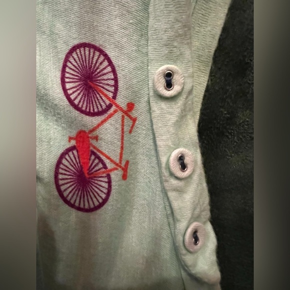 Bicycle Print 3/4 Sleeve Anthropologie Top - Picture 7 of 7